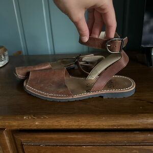 Elegant Brown Leather Sandals